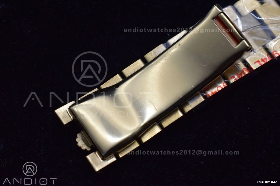 Black President 721 YG A2836 Breathable Plated Bracelet Markers Dial DayDate On 904L 40 GMF Crystal Steel V 0304